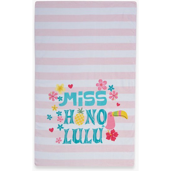Nef-Nef Homeware Miss Honolulu Παιδική Πετσέτα Θαλάσσης Ροζ 120x70εκ.
