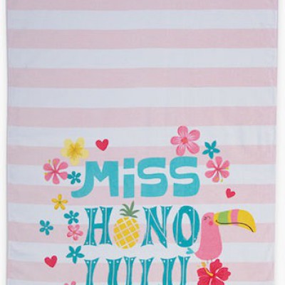 Nef-Nef Homeware Miss Honolulu Παιδική Πετσέτα Θαλάσσης Ροζ 120x70εκ.