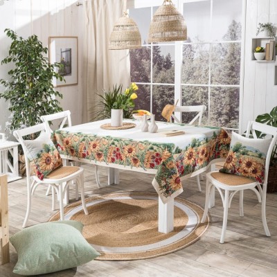 Teoran Τραπεζομάντηλο Sunflower Πολύχρωμο 140x180εκ.