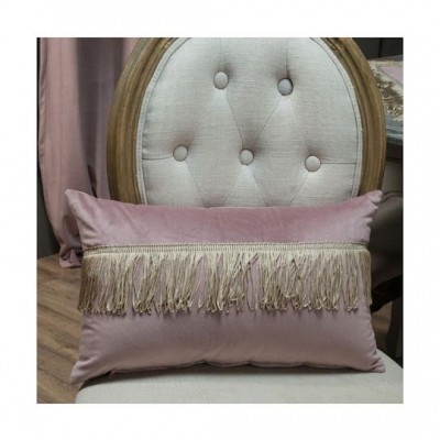 Teoran Διακοσμητική Μαξιλαροθήκη Velvet Με Κρόσια 12 Purple 30x50εκ.