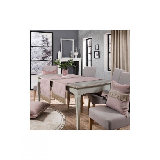 Teoran Διακοσμητική Μαξιλαροθήκη Velvet Με Κρόσια 12 Purple 45x45εκ.