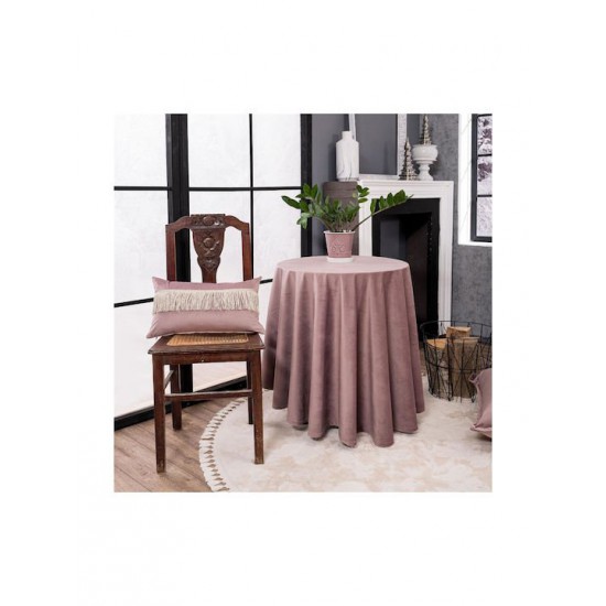 Teoran Διακοσμητική Μαξιλαροθήκη Velvet Με Κρόσια 12 Purple 30x50εκ.