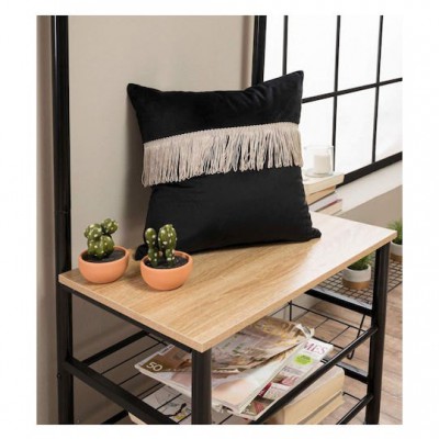 Teoran Διακοσμητική Μαξιλαροθήκη Velvet Με Κρόσια 06 45x45εκ.