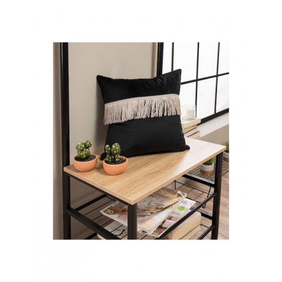 Teoran Διακοσμητική Μαξιλαροθήκη Velvet Με Κρόσια 06 45x45εκ.