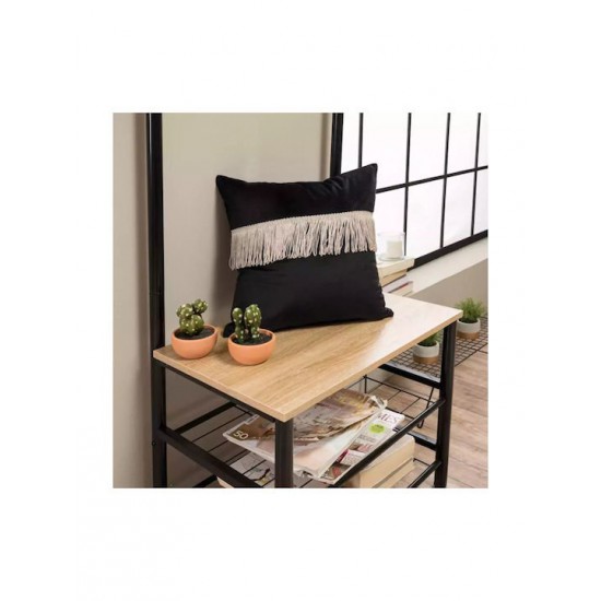 Teoran Διακοσμητική Μαξιλαροθήκη Velvet Με Κρόσια 06 45x45εκ.