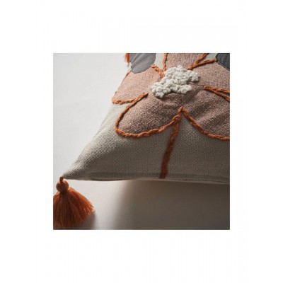 Gofis Home Διακοσμητική Μαξιλαροθήκη Louise 265 από 100% Βαμβάκι 265 Grey-terra 45x45εκ.