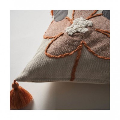 Gofis Home Διακοσμητική Μαξιλαροθήκη Louise 265 από 100% Βαμβάκι 265 Grey-terra 45x45εκ.