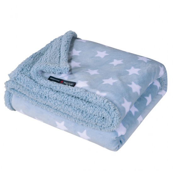 GREENWICH POLO CLUB ΚΟΥΒΕΡΤΑ FLEECE SHERPA 110X150 ΒΑΒΥ 8823